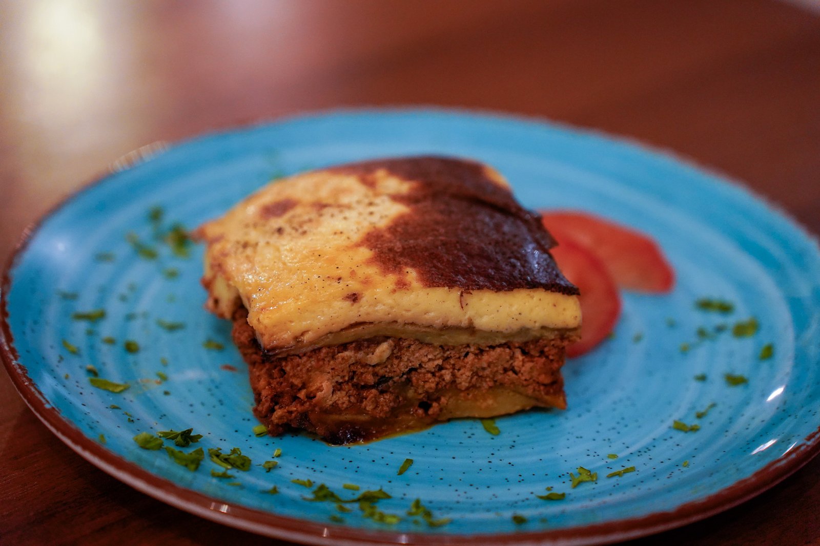 Traditional Greek dish served with homemade flavours