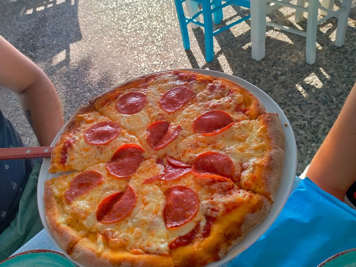 Classic pizza with cheese and tomato